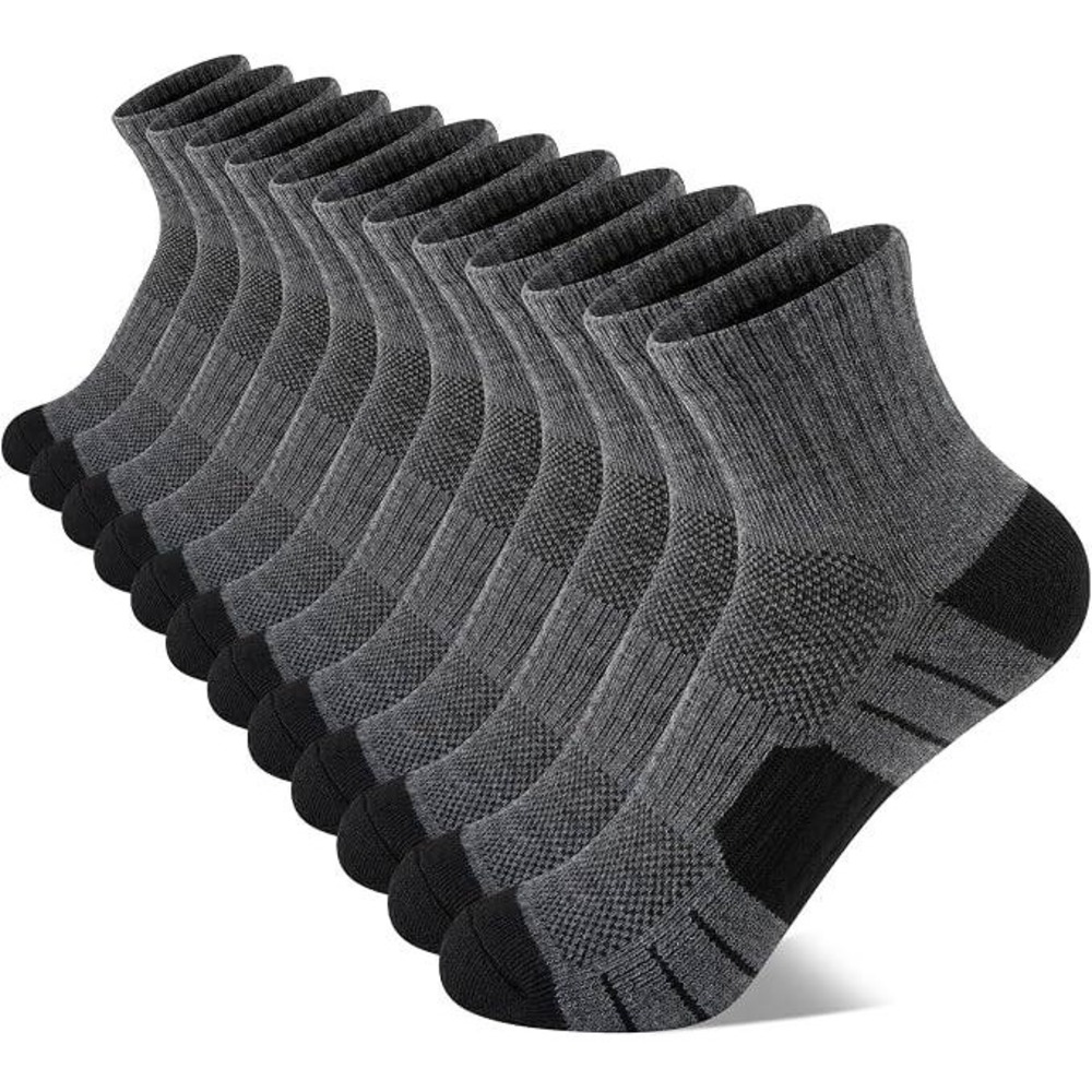 MSRP $18 Comfoex 12 Pairs Boys Socks Kids Cushioned Sport Short Quarter
